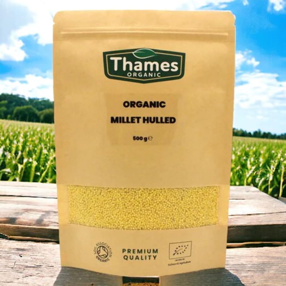 Organic Millet Hulled 1kg - Delicious Grain, Certified Organic, Raw, GMO Free, Whole Grain, Vegan, High Fibre - Thames Organic-2