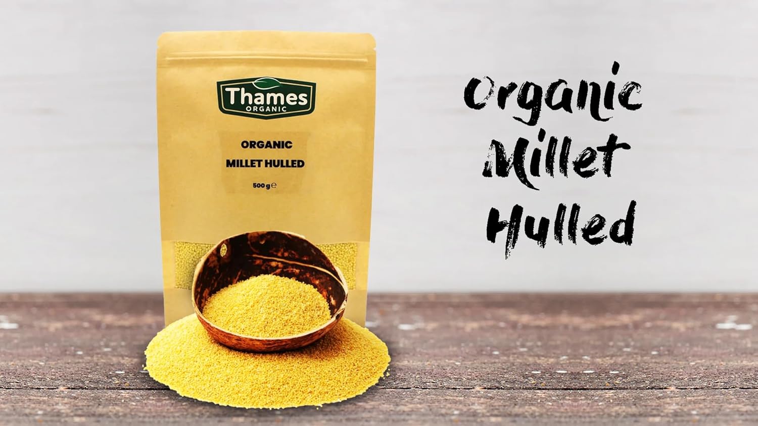 Organic Millet Hulled 1kg - Delicious Grain, Certified Organic, Raw, GMO Free, Whole Grain, Vegan, High Fibre - Thames Organic-4