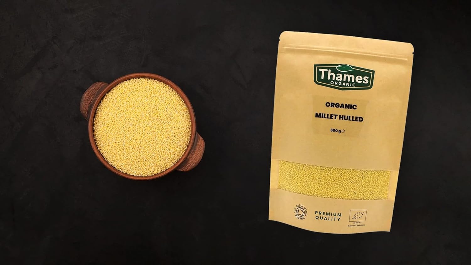 Organic Millet Hulled 1kg - Delicious Grain, Certified Organic, Raw, GMO Free, Whole Grain, Vegan, High Fibre - Thames Organic-5