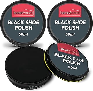 SOL 3pk Black Shoe Polish 150ml Black Leather Shoe Polish with Beeswax & Carnauba Wax for Lasting Shine Black Shoe Cream for Leather Black Leather Shoe Polish Black Boot Polish Shoe Polish Black