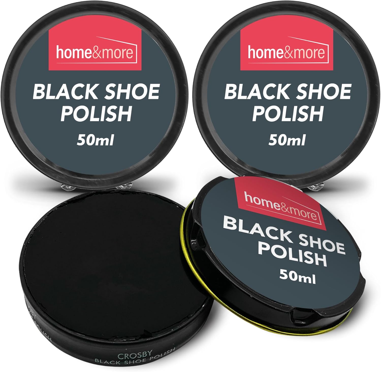 SOL 3pk Black Shoe Polish 150ml Black Leather Shoe Polish with Beeswax & Carnauba Wax for Lasting Shine Black Shoe Cream for Leather Black Leather Shoe Polish Black Boot Polish Shoe Polish Black-0