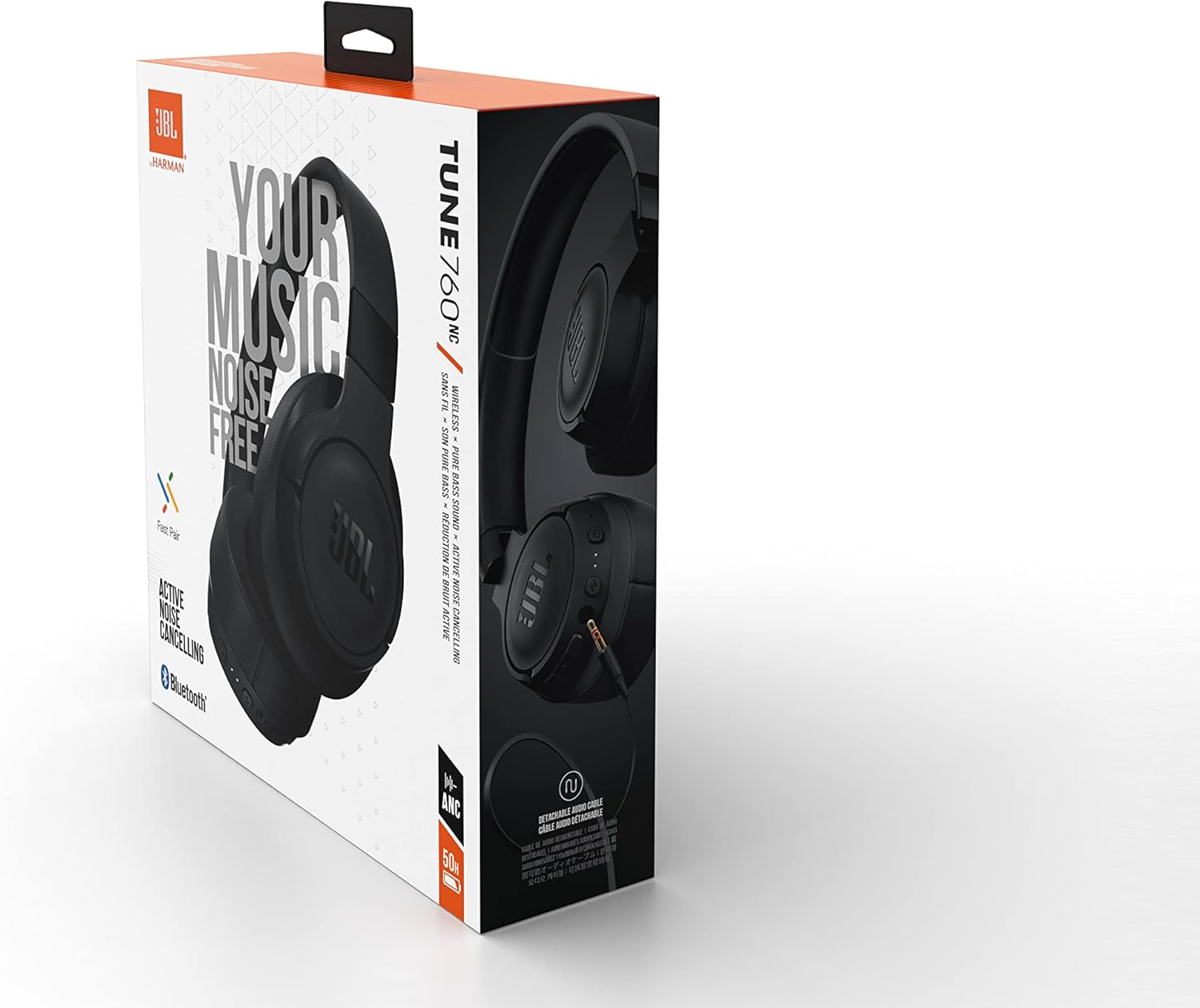 JBL Tune 760NC Wired and Wireless Over-Ear Headphones with Built-In Microphone, Active Noise-Cancelling and Hands-Free Controls, Black-10