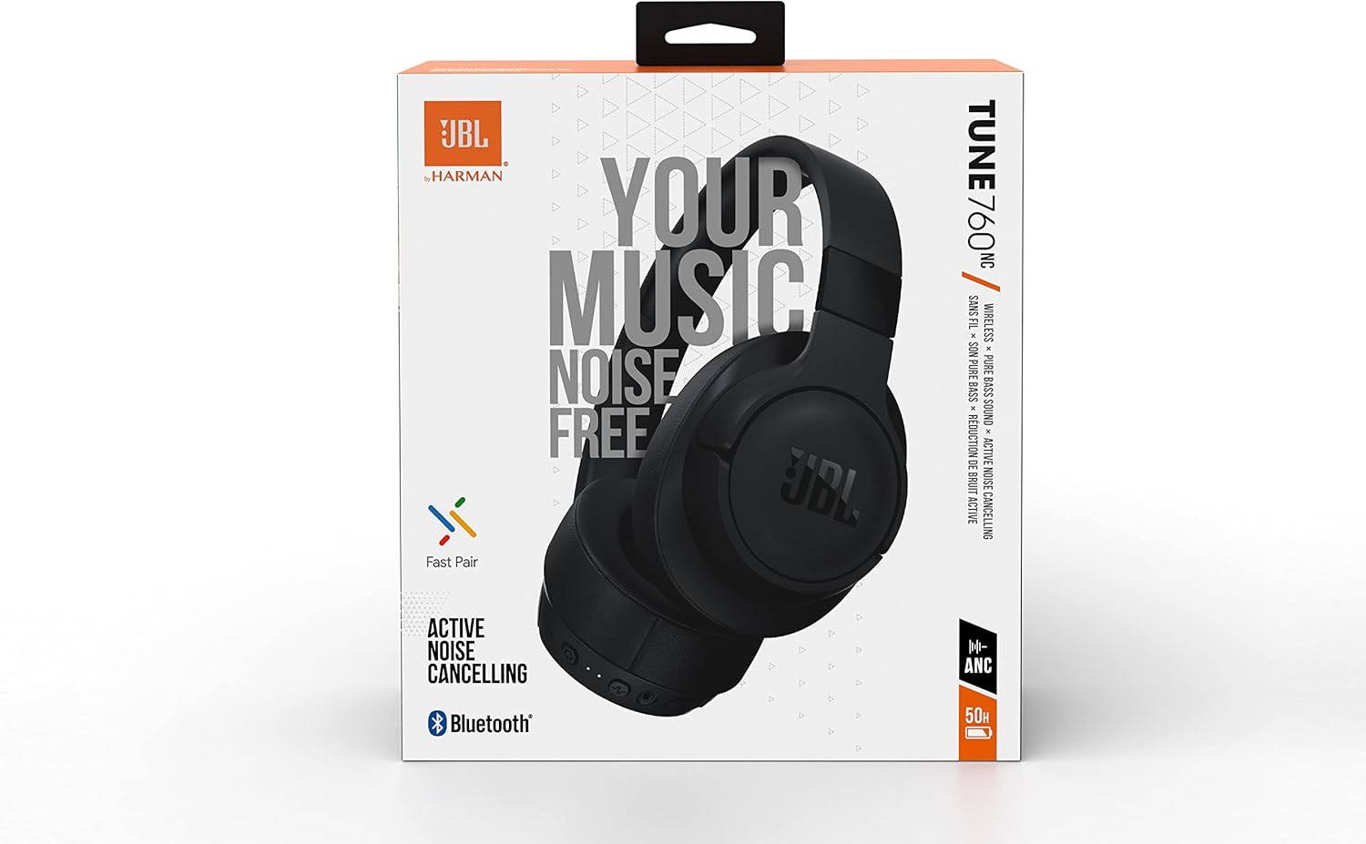 JBL Tune 760NC Wired and Wireless Over-Ear Headphones with Built-In Microphone, Active Noise-Cancelling and Hands-Free Controls, Black-9