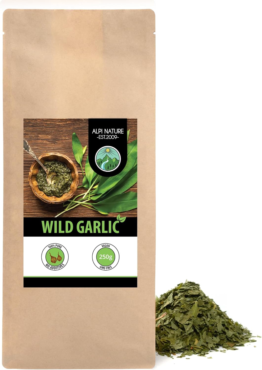 Wild Garlic (250g, 8.8oz), Bear Garlic 100% Natural, Wild Garlic Leaves Without additives, Wild Garlic Spice-0