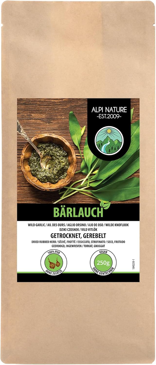 Wild Garlic (250g, 8.8oz), Bear Garlic 100% Natural, Wild Garlic Leaves Without additives, Wild Garlic Spice-8