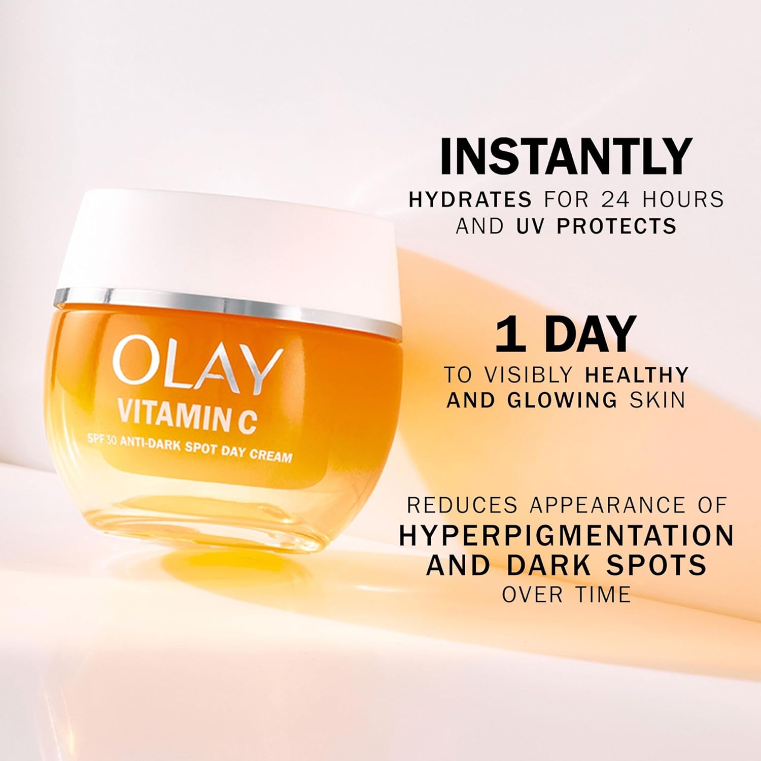 Olay Vitamin C Face Moisturiser Day Cream SPF 30, Skincare with Niacinamide 99% Purity Brightening Skin Care: Anti-Dark Spot Action, Evens, Hydrates Non-Greasy, Non-Sticky 50ml-2