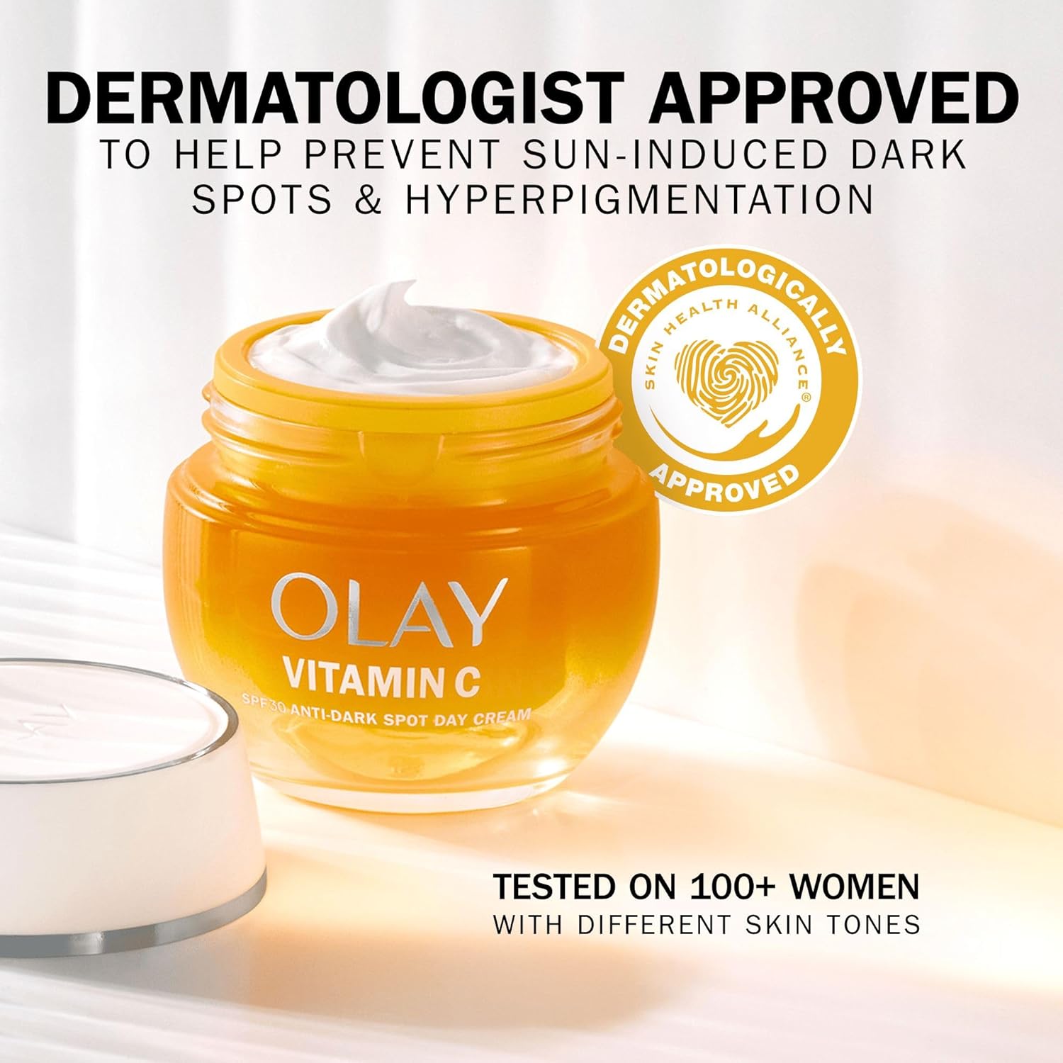 Olay Vitamin C Face Moisturiser Day Cream SPF 30, Skincare with Niacinamide 99% Purity Brightening Skin Care: Anti-Dark Spot Action, Evens, Hydrates Non-Greasy, Non-Sticky 50ml-6