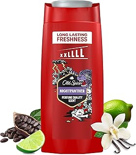 Old Spice Night Panther Shower Gel & Shampoo For Men 675 ml, 3-in-1 Body-Hair-Face Wash, Long-lasting Fresh