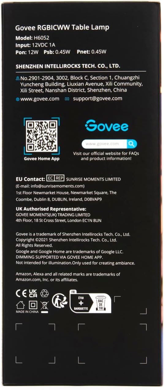 Govee Smart Table Lamp, RGBIC LED Night Light App Control Alexa Bedside Lamp with Scene Modes, Dimmable Nightstand Light for Bedroom, Living Room, Christmas-5