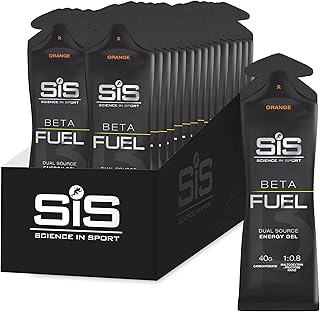 Science in Sport Beta Fuel Gels Dual Source Energy Gel, Orange Flavour, 40 g of Carbs Per Pack, 60 ml Pack (30 Pack)