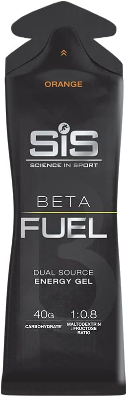 Science in Sport Beta Fuel Gels Dual Source Energy Gel, Orange Flavour, 40 g of Carbs Per Pack, 60 ml Pack (30 Pack)-1