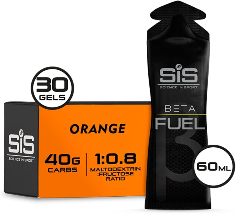 Science in Sport Beta Fuel Gels Dual Source Energy Gel, Orange Flavour, 40 g of Carbs Per Pack, 60 ml Pack (30 Pack)-2