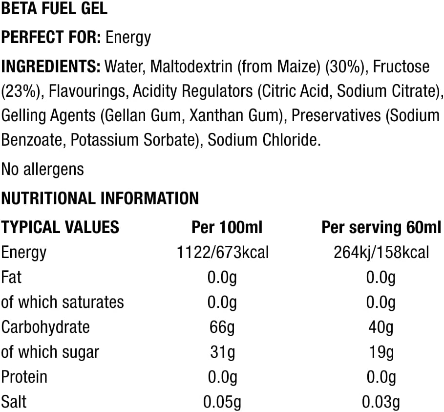 Science in Sport Beta Fuel Gels Dual Source Energy Gel, Orange Flavour, 40 g of Carbs Per Pack, 60 ml Pack (30 Pack)-9