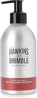 Hawkins & Brimble Shampoo Eco-Refillable Bottle - 300ml For Mens Revitalise Hair Dry Scalp Naturally Fragranced | Bottle for Life Eco Friendly (Hair Shampoo Eco Refill)