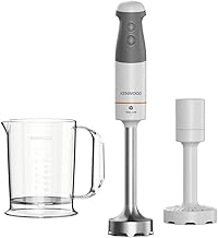 Kenwood Triblade Hand Blender, Mixer with Anti-Splash, Masher Attachment and BPA-Free Plastic Beaker, HBM40.004WH, Dishwasher Safe, 850W, White