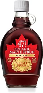 47° North Single Press Organic Canadian Maple Syrup Grade A 250g (250g, Very Dark)