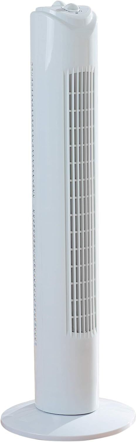 1ABOVE Tower Fan, 120 Minutes Timer with Auto Power Off, 3 Wind Modes with Widespread Oscillation, Eco-Friendly, Quiet Operation, 81.5cm High (WHITE)-0