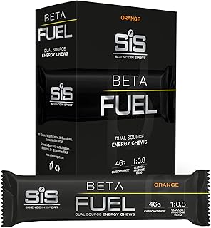 Science in Sport Beta Fuel Dual Source Energy Chews, Energy Bars, Orange Flavour, 46g of Carbs, 60g Bar (6 Pack)