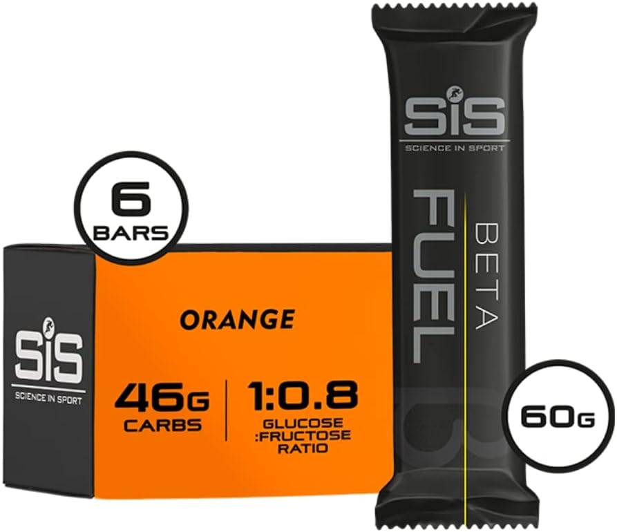 Science in Sport Beta Fuel Dual Source Energy Chews, Energy Bars, Orange Flavour, 46g of Carbs, 60g Bar (6 Pack)-2