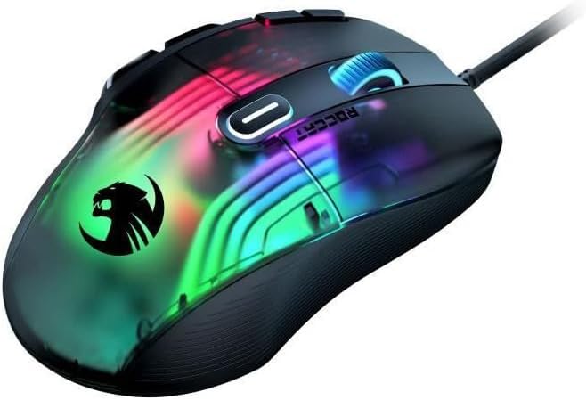 Roccat Kone XP - 3D Lighting Gaming Mouse with 19K DPI Optical Sensor, 4D Krystal Wheel, programmable button design & AIMO RGB lighting, black-3