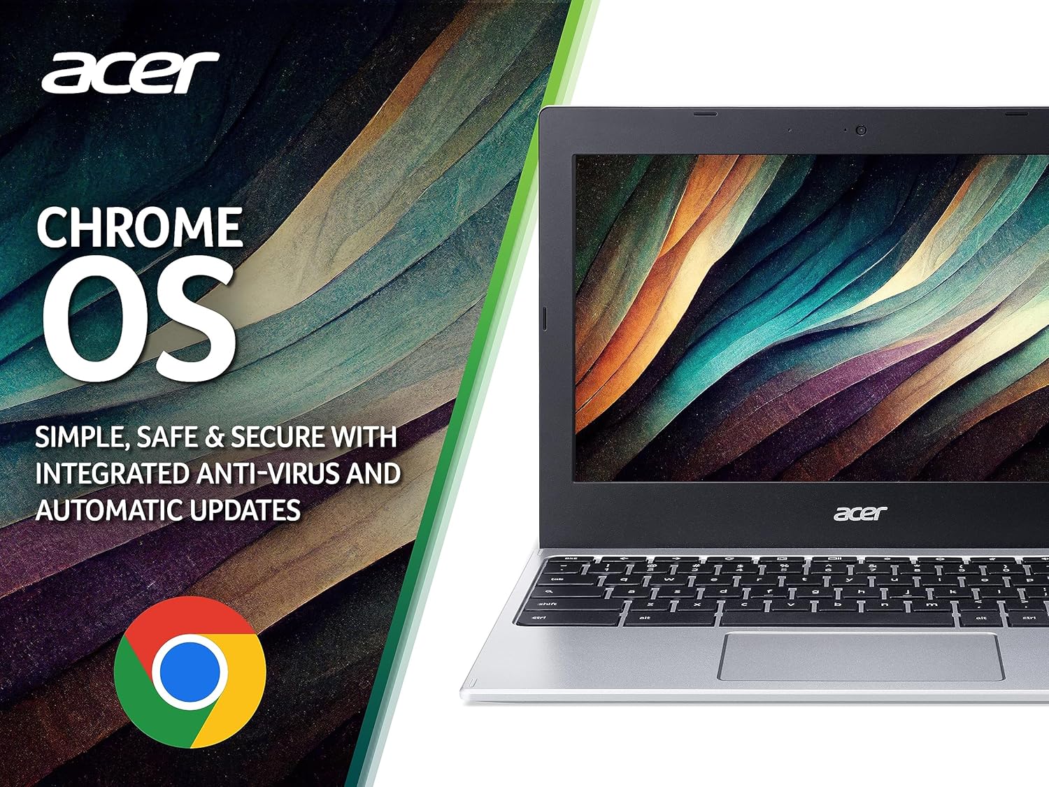 Acer Chromebook 311 CB311-11H - (MediaTek MT8183, 4GB, 64GB eMMC, 11.6 Inch HD Display, Google Chrome OS, Silver)-5