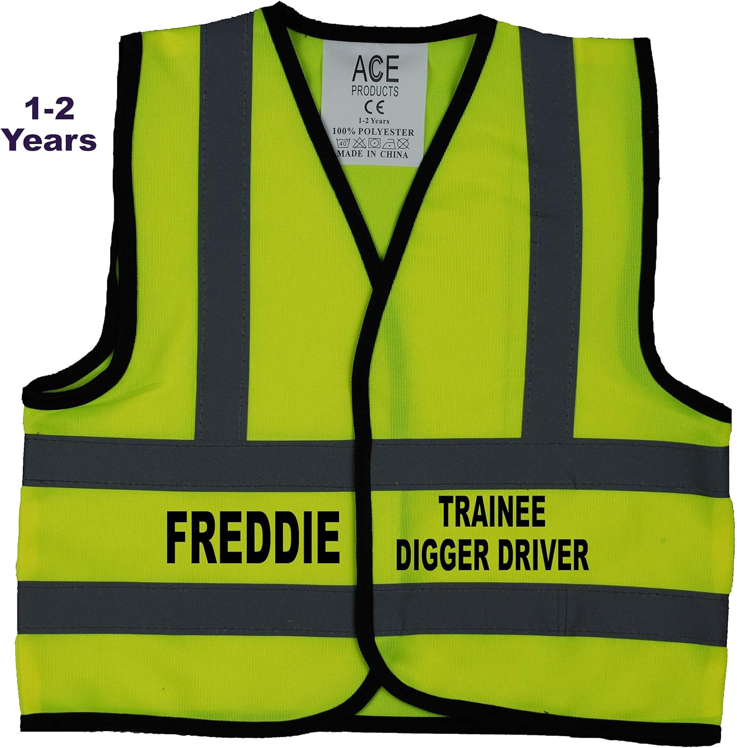 Acce Products Police Baby/Children/Kids Hi Vis Safety Jacket/Vest Sizes 0 to 8 Years Optional Personalised On Front-3