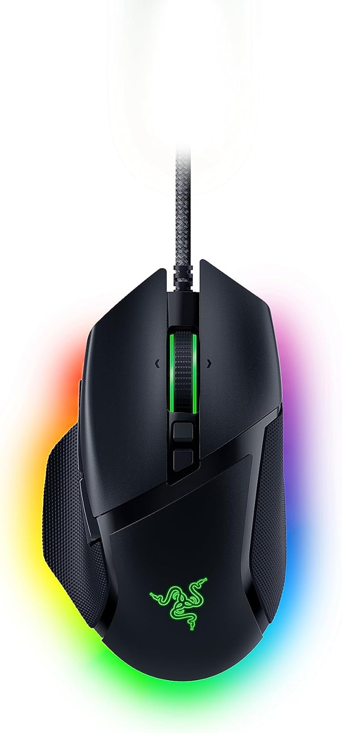 Razer Basilisk V3 - Wired Customisable Gaming Mouse (10+1 Programmable Buttons, HyperScroll Tilt Wheel, 11 Chroma RGB Lighting Zones, Optical Mouse Switches, Focus+ 26K DPI Optical Sensor) Black-0