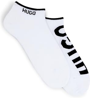 HUGO Mens 2P AS LOGO CC Two-pack of cotton-blend socks with an ankle length