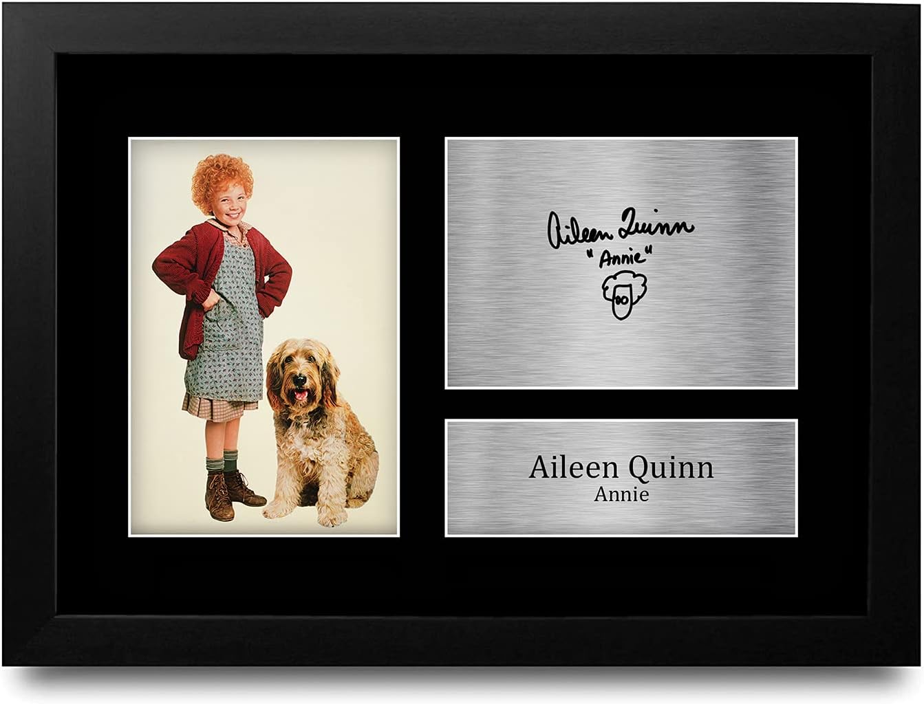 HWC Trading FR A4 Aileen Quinn Annie Gifts Printed Signed Autograph Picture for Movie Memorabilia Fans - A4 Framed-0