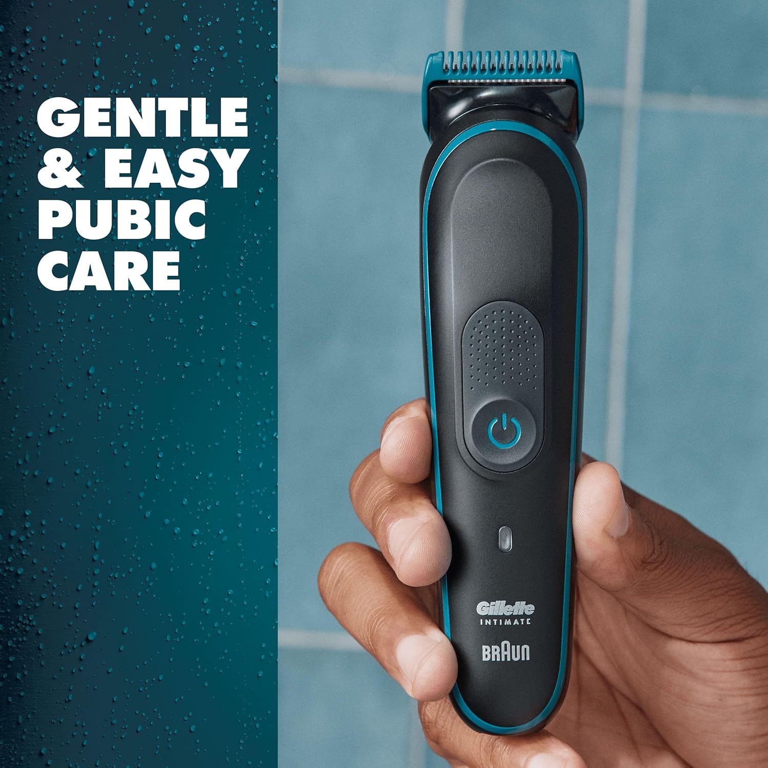 Gillette Body and Intimate Men’s Body and Intimate Trimmer i5, SkinFirst Pubic Hair Trimmer for Men, Waterproof, Cordless for Wet/Dry Use, Shaver for Men, Lifetime Sharp Blades-1