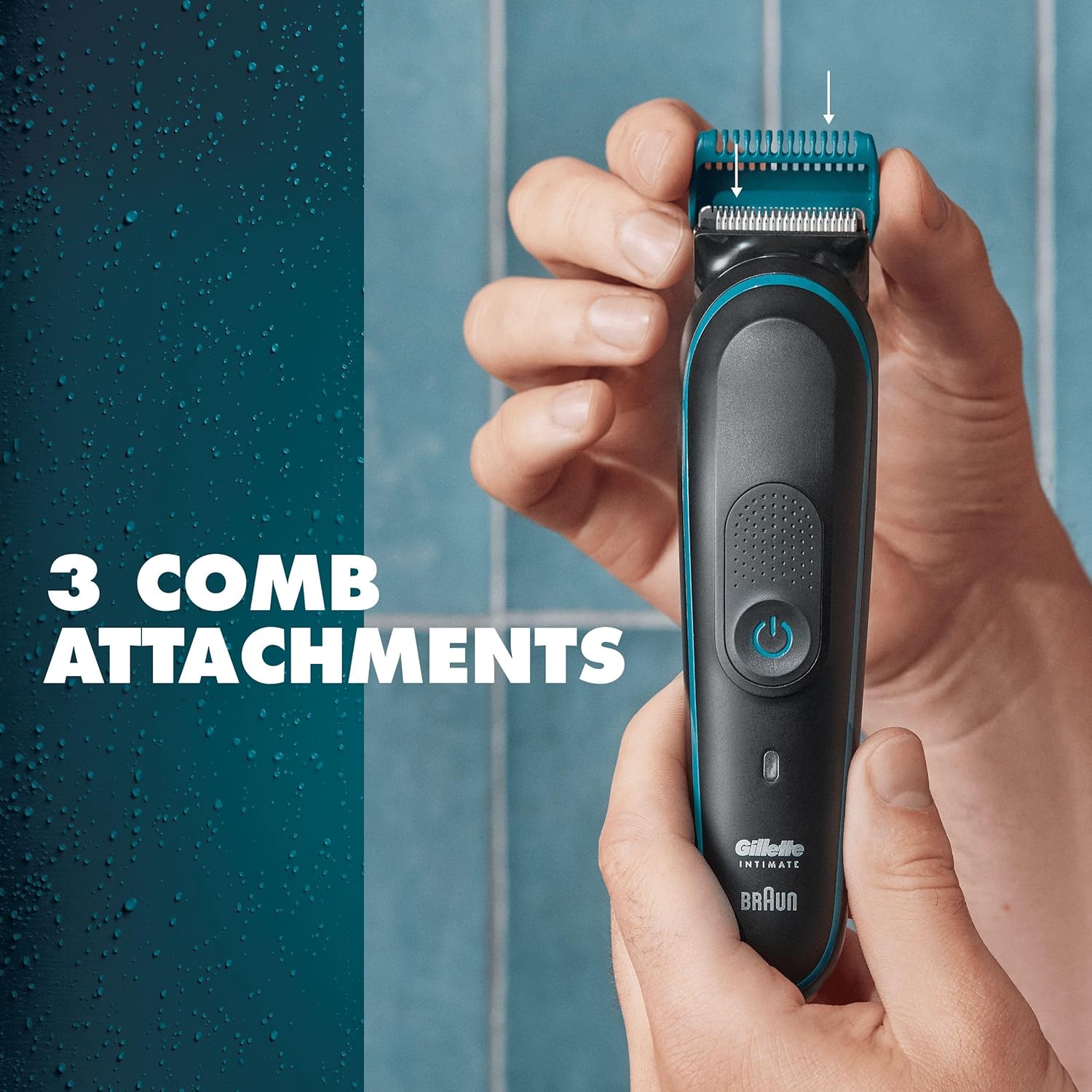 Gillette Body and Intimate Men’s Body and Intimate Trimmer i5, SkinFirst Pubic Hair Trimmer for Men, Waterproof, Cordless for Wet/Dry Use, Shaver for Men, Lifetime Sharp Blades-4