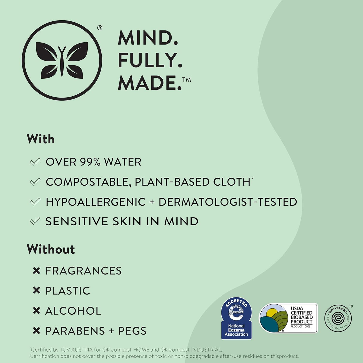 The Honest Company Clean Conscious Unscented Wipes | Over 99% Water, Compostable, Plant-Based, Baby Wipes | Hypoallergenic for Sensitive Skin, EWG Verified | Rainbow, 72 Count-5