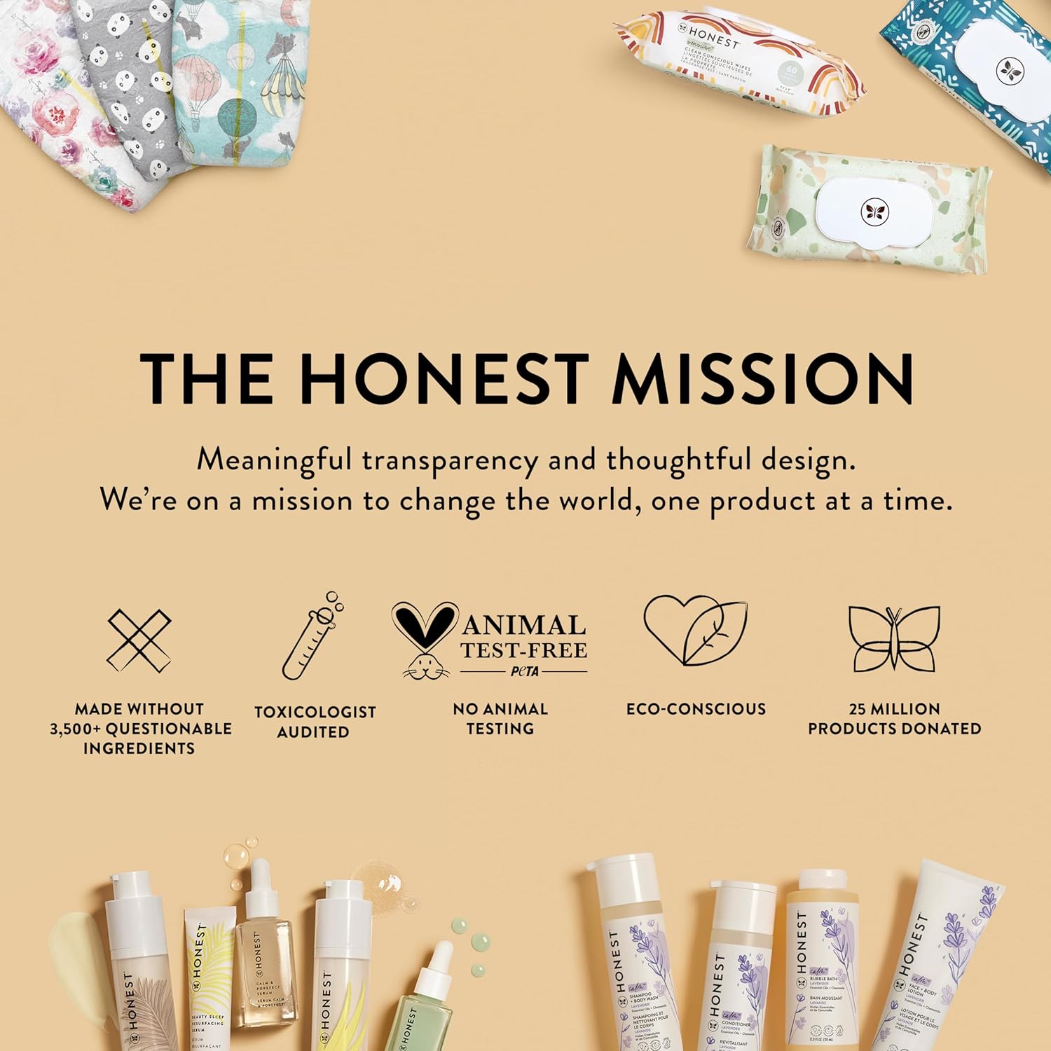 The Honest Company Clean Conscious Unscented Wipes | Over 99% Water, Compostable, Plant-Based, Baby Wipes | Hypoallergenic for Sensitive Skin, EWG Verified | Rainbow, 72 Count-8