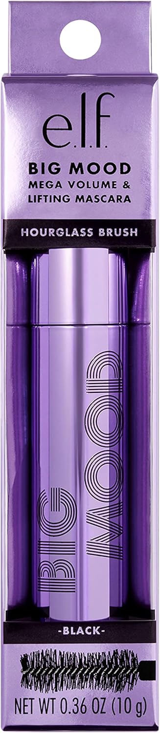 e.l.f. Cosmetics Big Mood Mega Volume & Lifting Mascara, Bold Volume & Instant Lift, Creates Long-Lasting Voluminous Lashes, Black, 1.1 Oz (10mL)-4