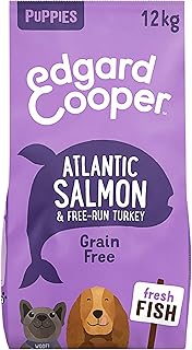 Edgard & Cooper Puppy Dry Dog Food Grain Free - Salmon & Turkey 12kg - Fresh meat, High Protein & Natural Ingredients - supports healthy growth, strong bones and joints