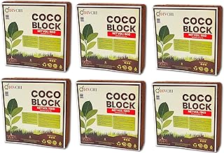 DIVCHI COCO BLOCK 6 X 5Kg (30kg) | ORGANIC | COCONUT FIBRE | 100% NATURAL | REPTILE FRIENDLY | PLANTING COCO SOIL | PH STABLE GROWING COMPOST I HIGH MOISTURE RETENTION I HEALTHY AERATION