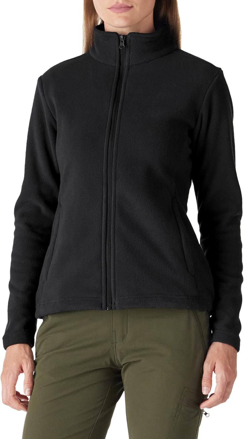 Outdoor Ventures Womens Fleece Jackets Ladies Lightweight Warm Full Zip Coat Soft Outerwear Running Jacket With 4 Large Pockets-0