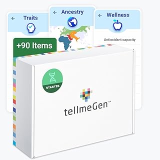 tellmeGen DNA Test Starter (Ancestry, Traits and Wellness) More Than 90 Updated Reports