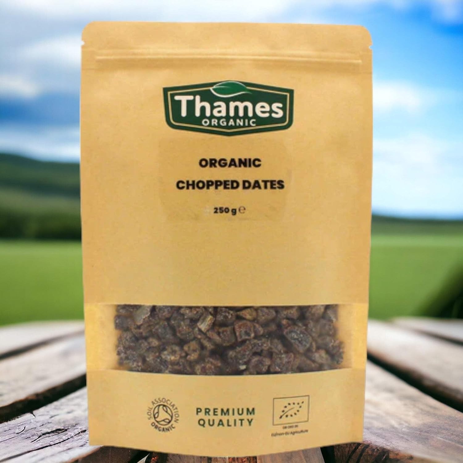 Organic Chopped Dates-Certified Organic, Non-GMO, Vegan, No Additives, No Preservatives, Resealable Bag by Thames Organic 500g-2