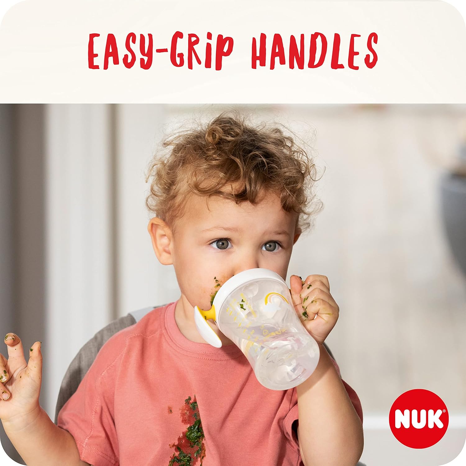 NUK Trainer Cup Sippy Cup | Leak-Proof Soft Drinking Spout | 6+ Months | BPA-Free | 230ml | Blue Zebra-2