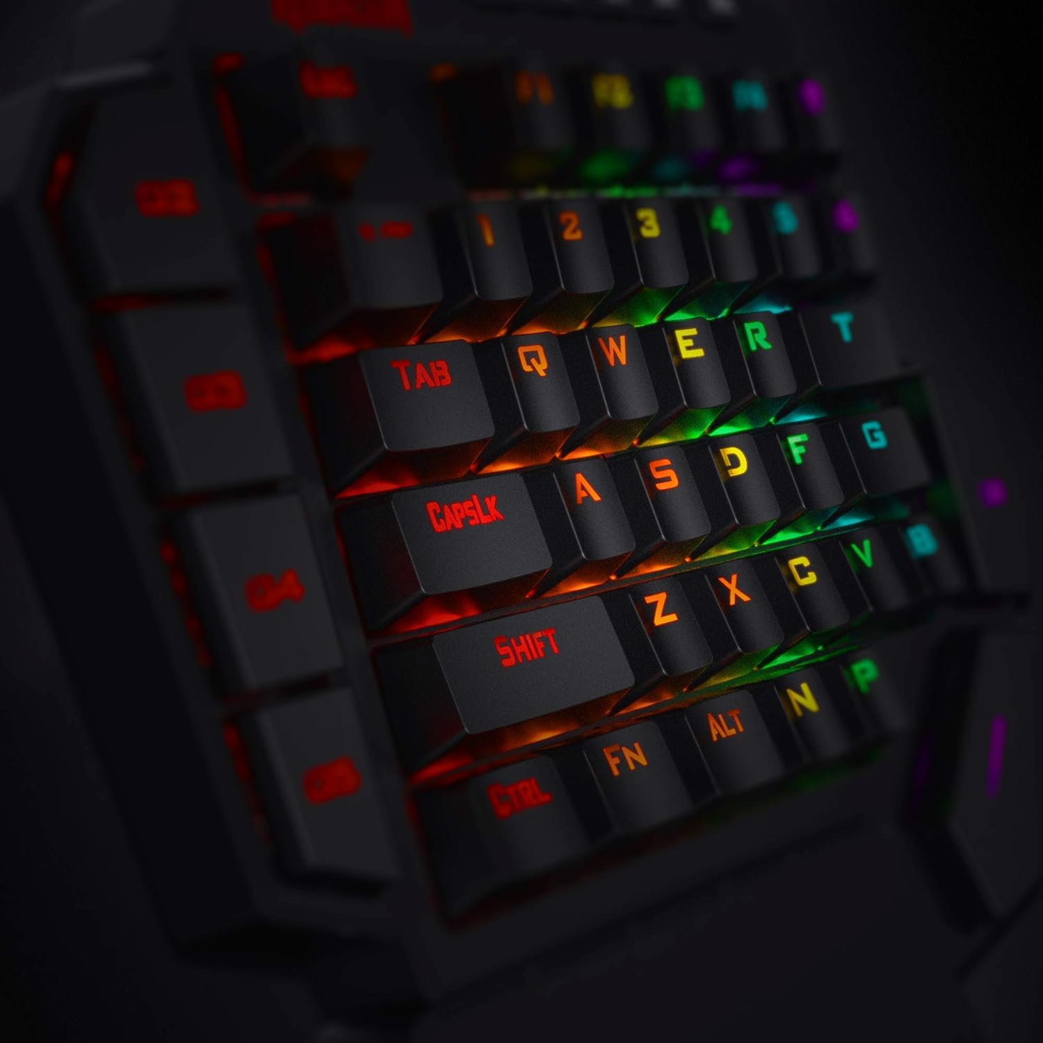 Redragon K585 DITI One-Handed RGB Mechanical Gaming Keyboard, Type-C Wired Professional Gaming Keypad with 7 Onboard Macro Keys, Detachable Wrist Rest, Linear Red Switch, 42 Keys-5