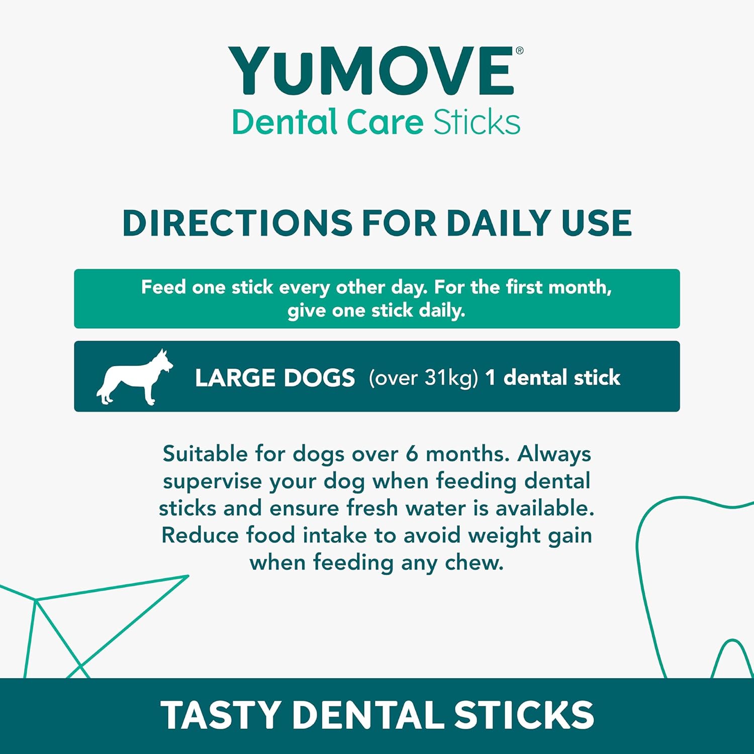 YuMOVE Dental Care | Dental Sticks for Large Dogs | 14 Pack | Tasty Chews with Natural Ingredients which Target Plaque & Freshen Breath-4