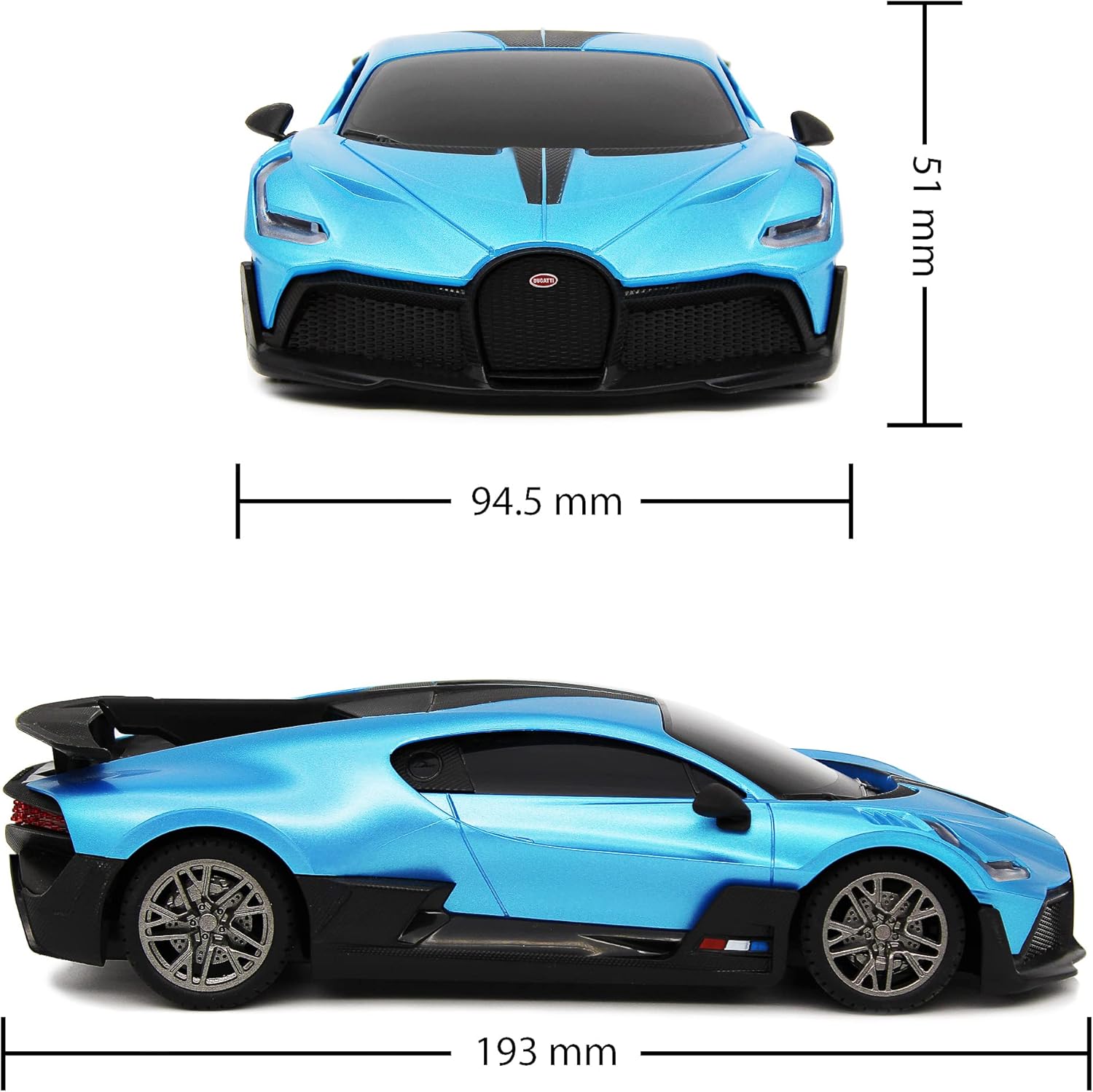 CMJ RC Cars Bugatti Divo Blue Remote control Radio Car 1:24 Officially Licensed 1:24 Scale Working Lights 2.4Ghz-2