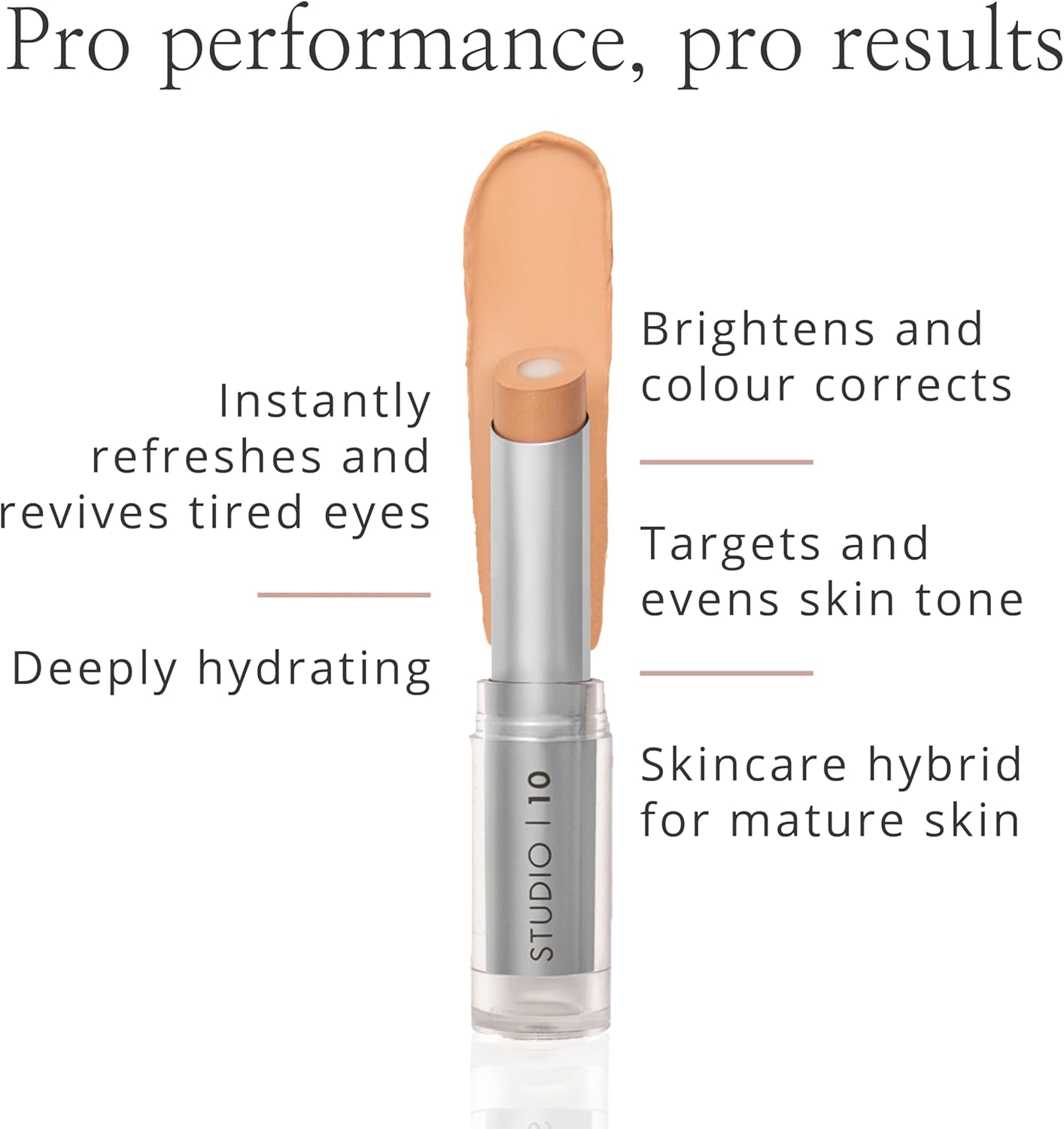 Studio 10 Hydra-Lift Corrector - Brightening Concealer to Refresh Skin - Hydrating Under Eye Concealer & Brightener for Mature Skin - Full Coverage Concealer (Medium Shade)-2