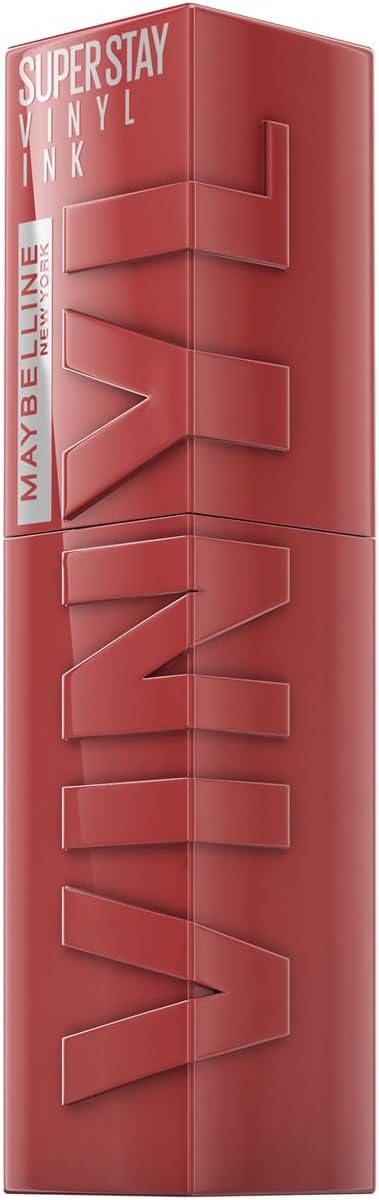 Maybelline New York Lip Colour, Smudge-free, Long Lasting up to 16h, Liquid Lipstick, Shine Finish, SuperStay Vinyl Ink, 35 Cheeky-0