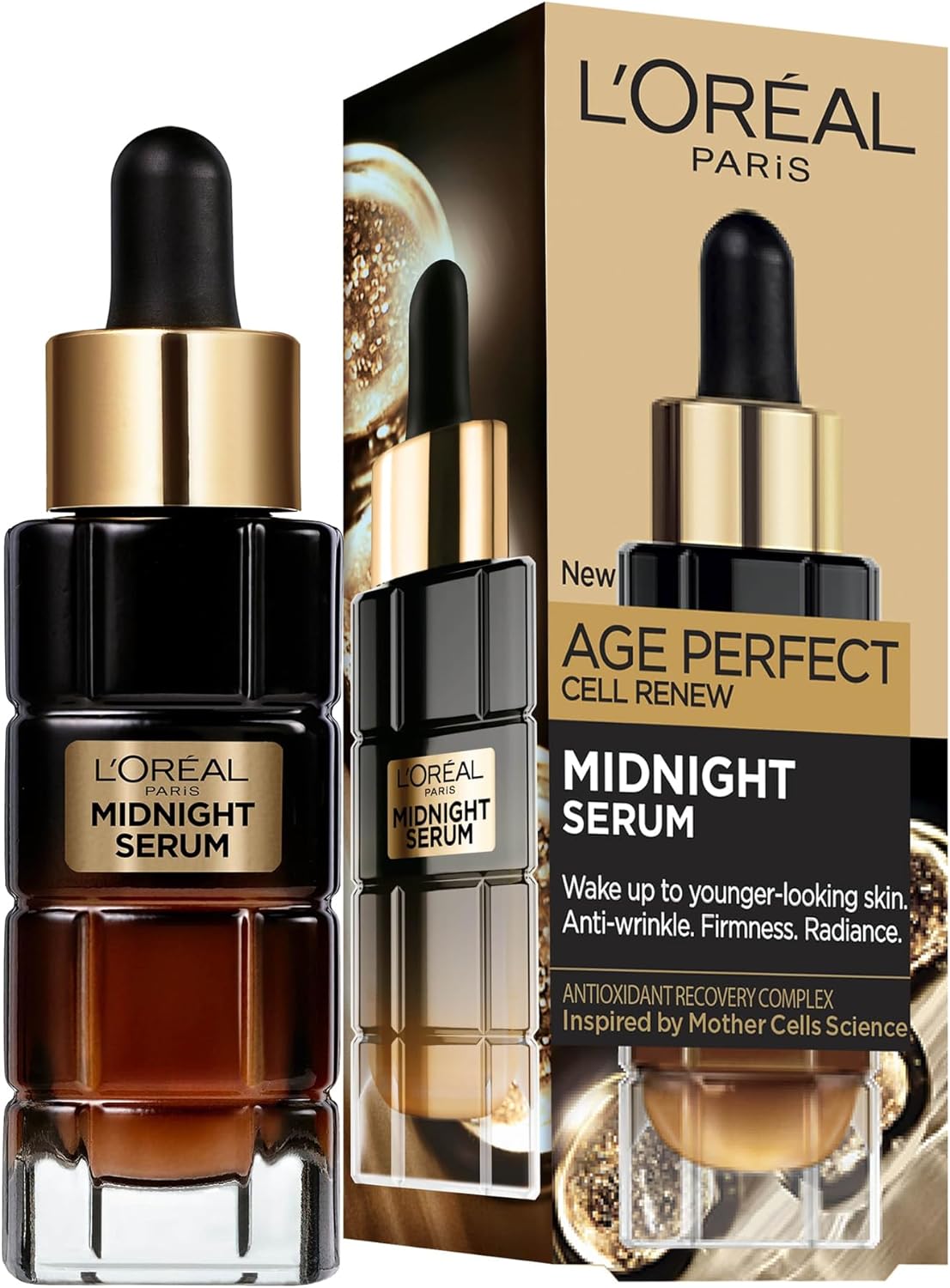 L'Oreal Paris Midnight Serum Cell Renew, Age Perfect Anti-Oxidant Recovery Complex Night Serum For Anti- Wrinkle, Firmness And Radiance, 30ml-0