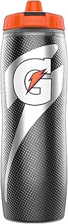 Gatorade Insulated Plastic Squeeze Bottle For Sports, Black, 30oz