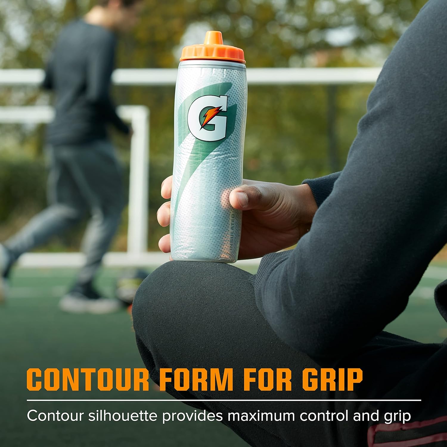 Gatorade Insulated Plastic Squeeze Bottle For Sports, Black, 30oz-4