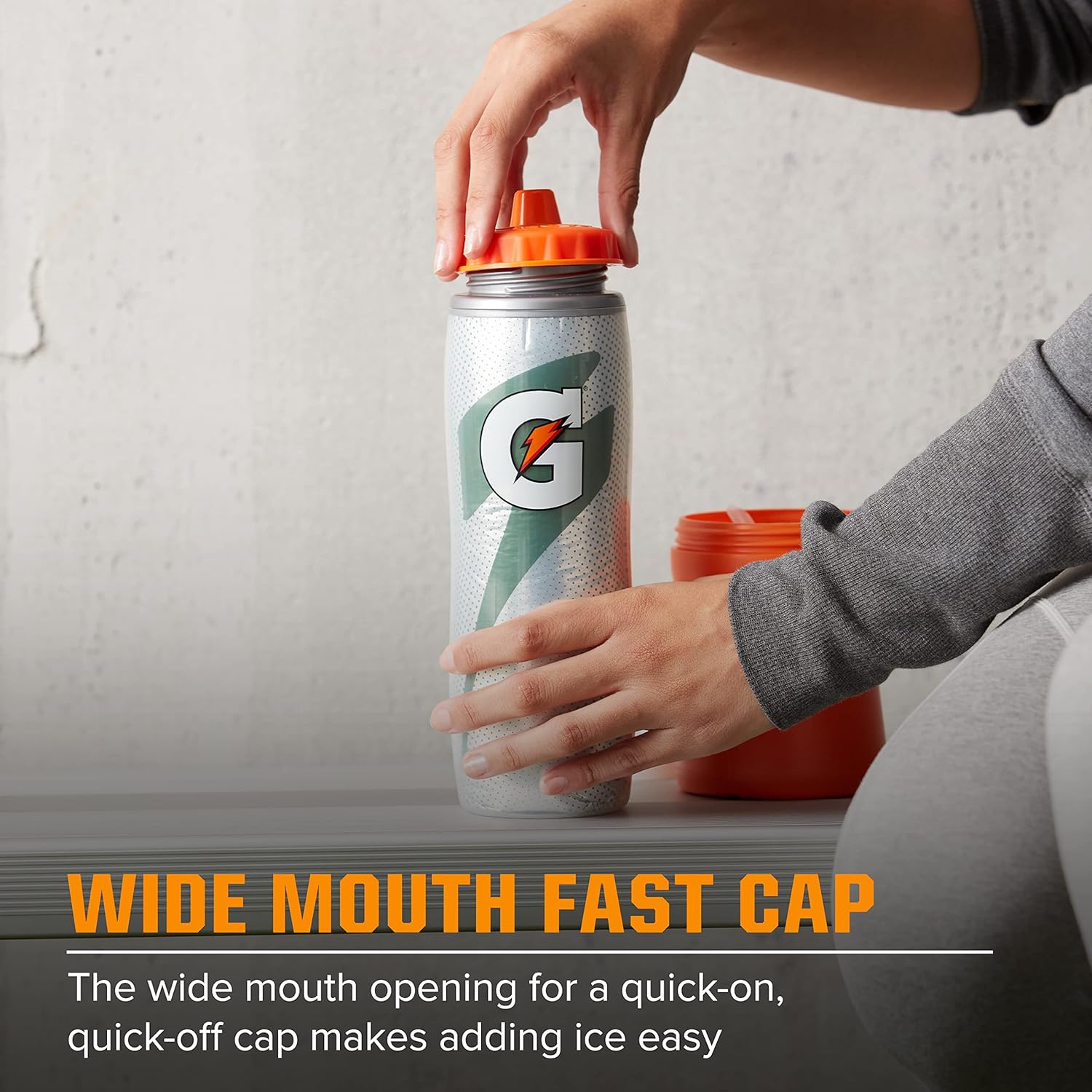 Gatorade Insulated Plastic Squeeze Bottle For Sports, Black, 30oz-5