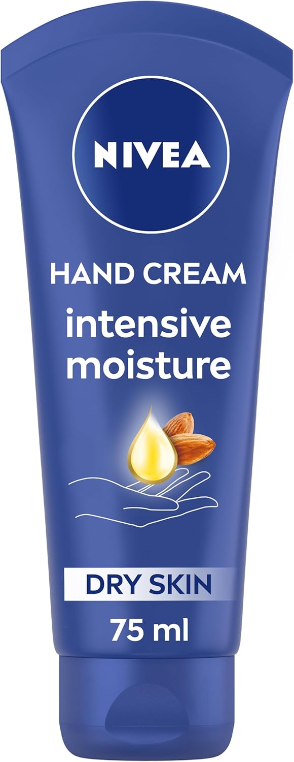 NIVEA Intensive Moisture Hand Cream (75 ml), Nourishing Hand Cream with Almond Oil and Shea Butter, Daily Intensive Moisturising Hand Lotion for Dry Hands-0